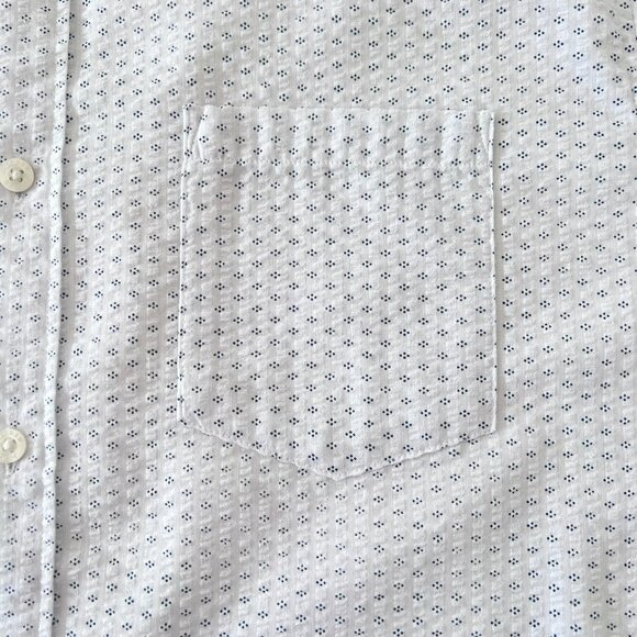 J.Crew Men Short-Sleeve Casual Printed Mini-Dot Geometric Button-Up Shirt Size L - Picture 4 of 10